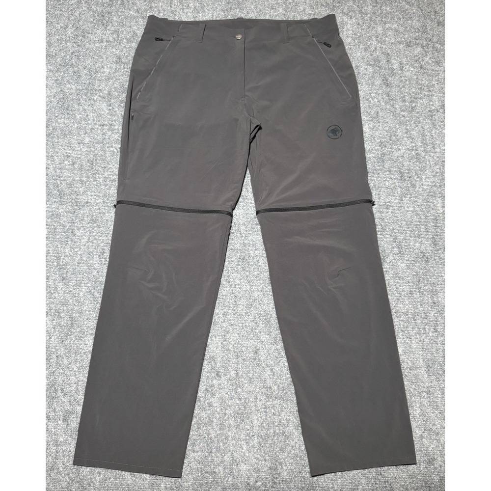 Mammut Trousers Grey Convertible Shorts Zip Off Pants Hiking Outdoor Women 16